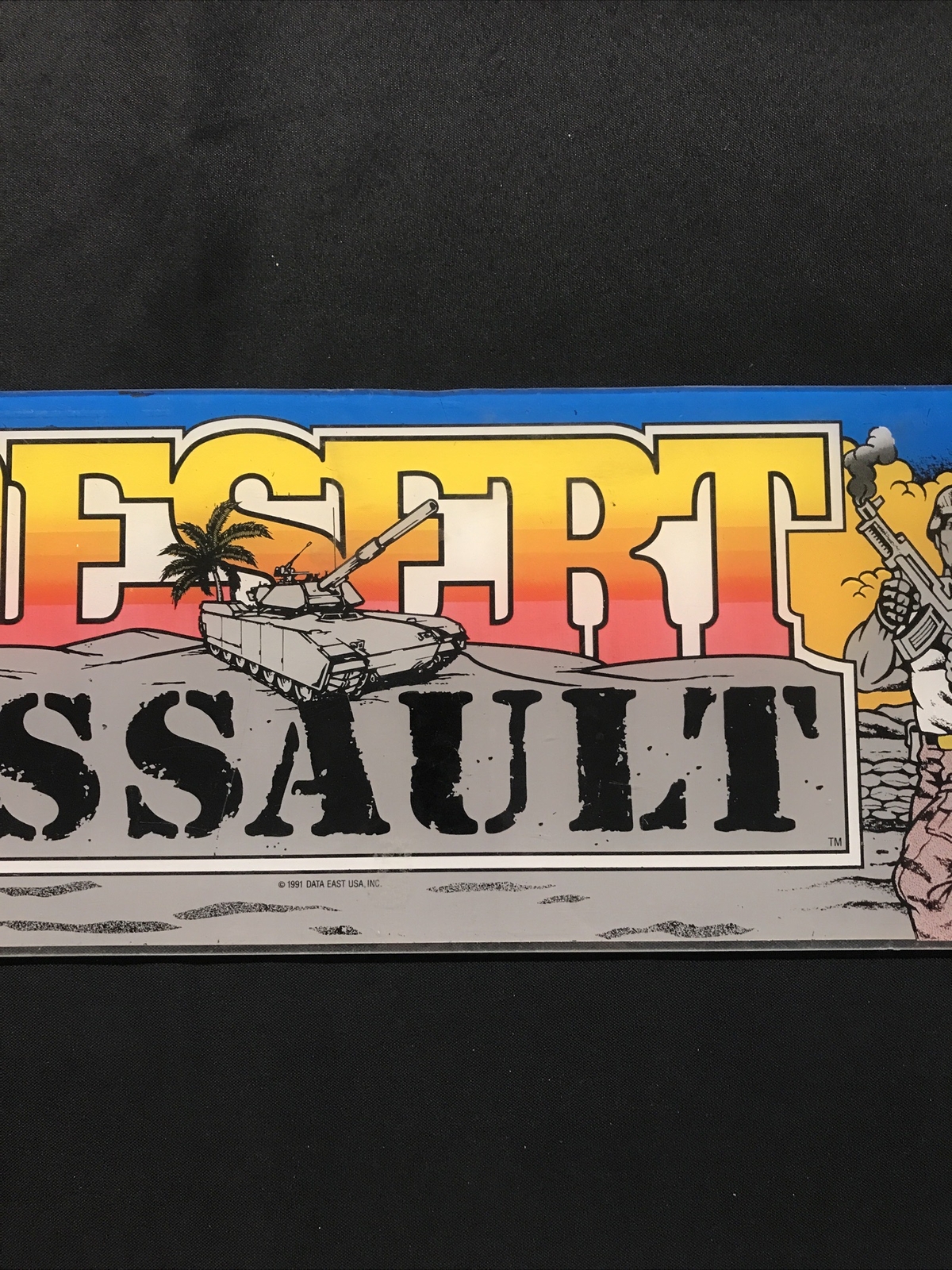 Desert Assault Plexiglass Marquee Data East