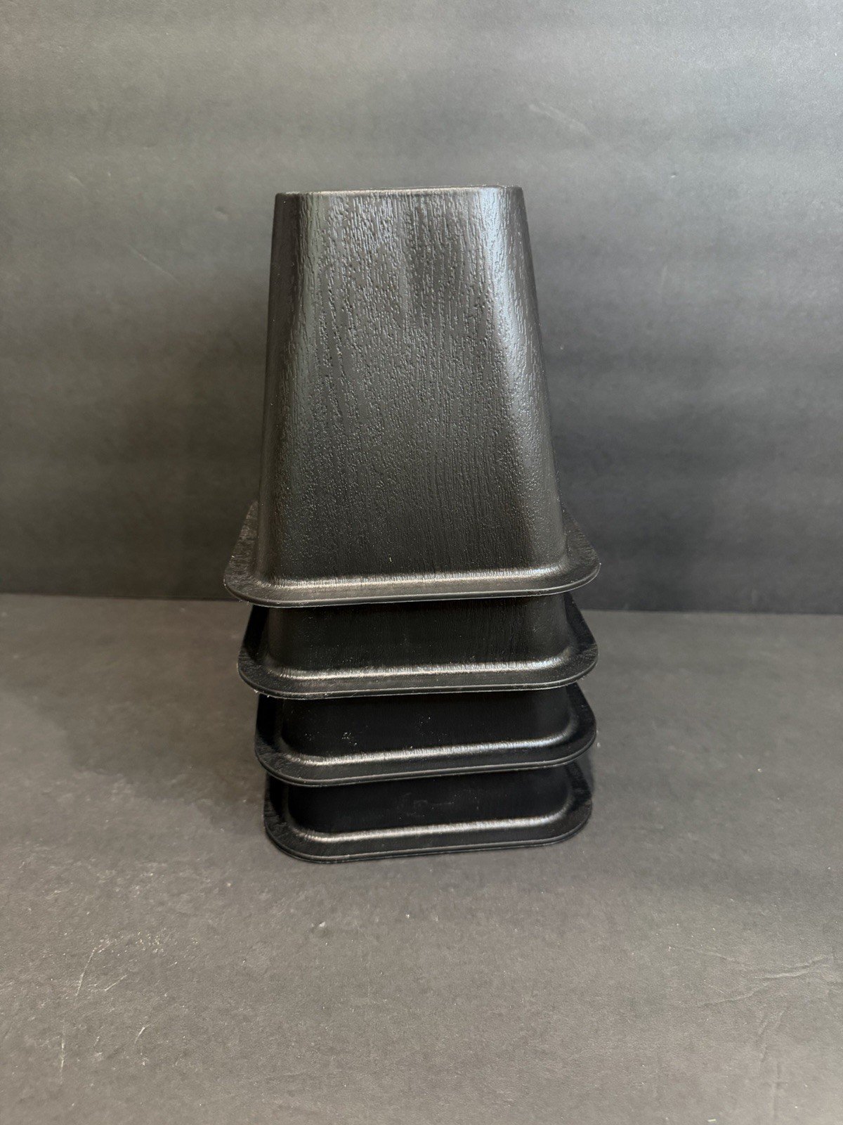6” Bed Risers Heavy Duty Black Furniture Lift Risers Set of 4 Dorm Bed Storage