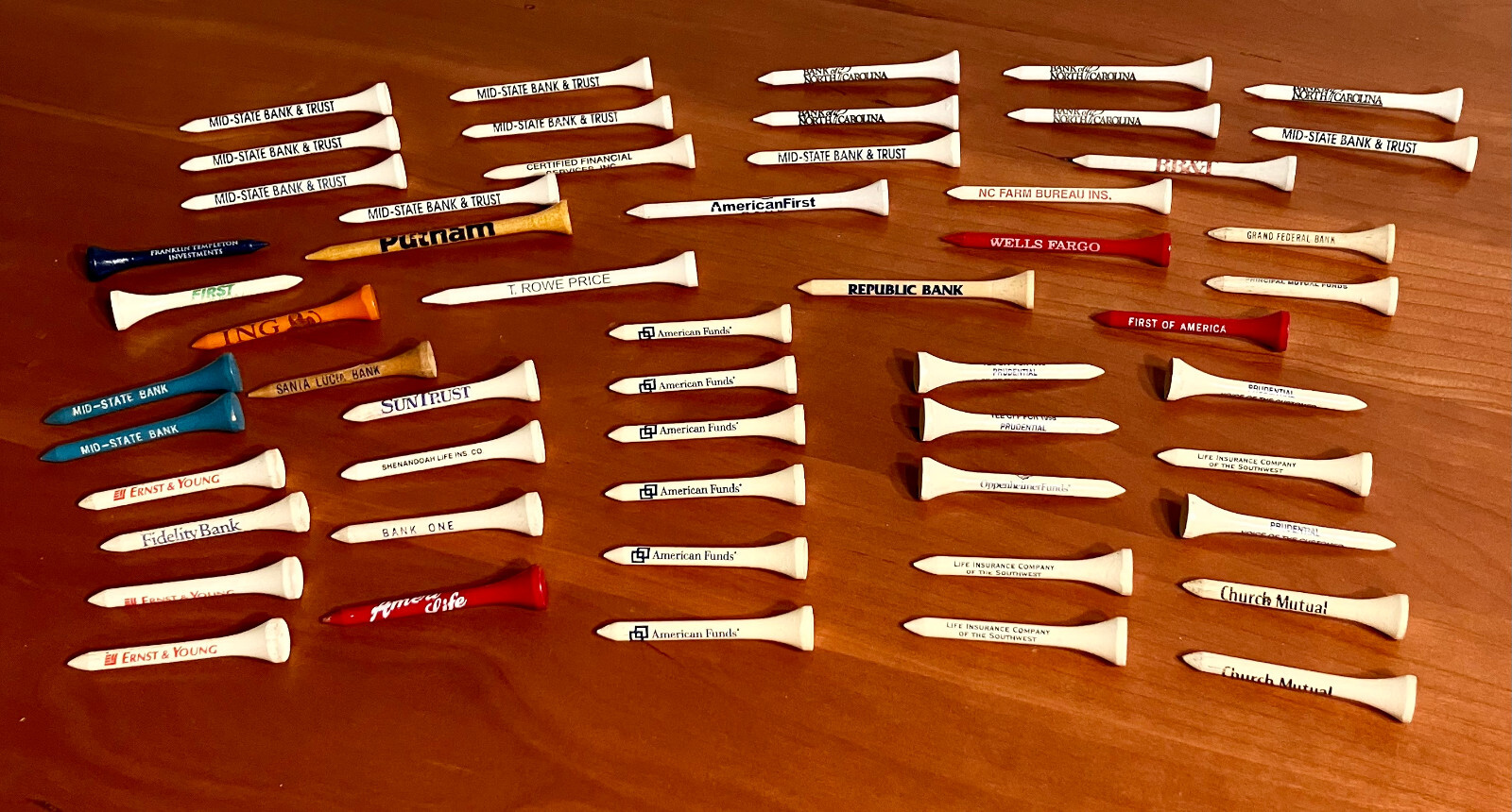 Lot of 50+ Banking Finance Investment Insurance Logo Golf Tees