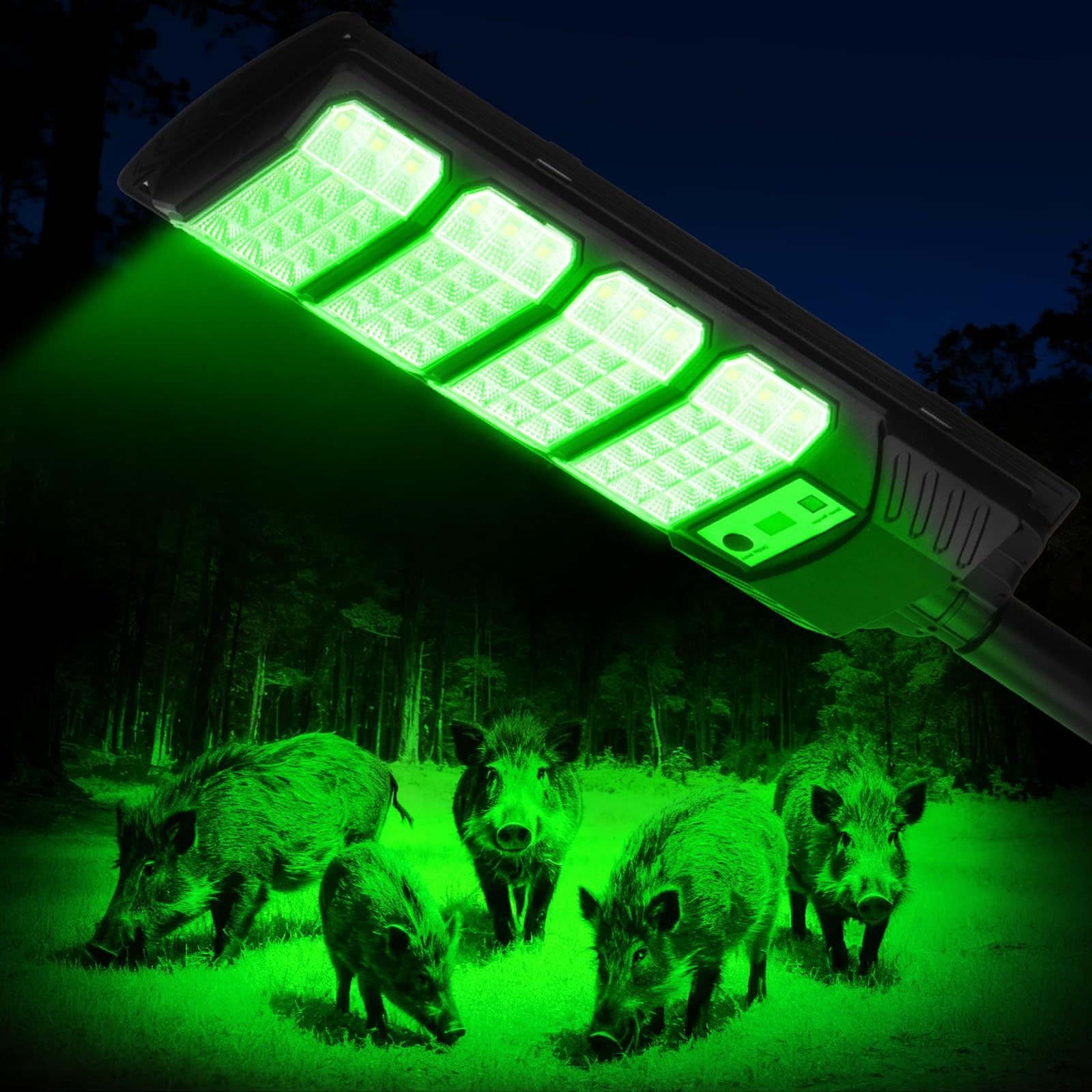 High-Intensity 16000LM Green Hunting Light with Motion Sensor & Remote Control -
