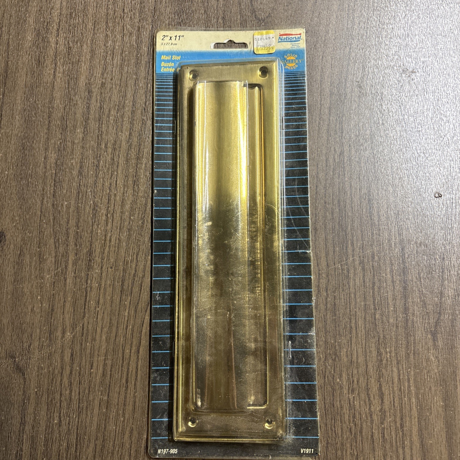 National Hardware N197-905 V1911 Mail Slot in Solid Brass 2" X 11"