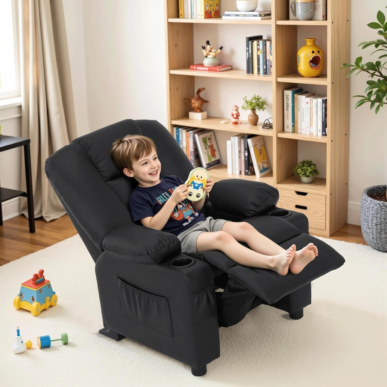 Big Kids Recliner for Ages 3+, Child Reclining Chair, Toddlers Recliner Sofa ...