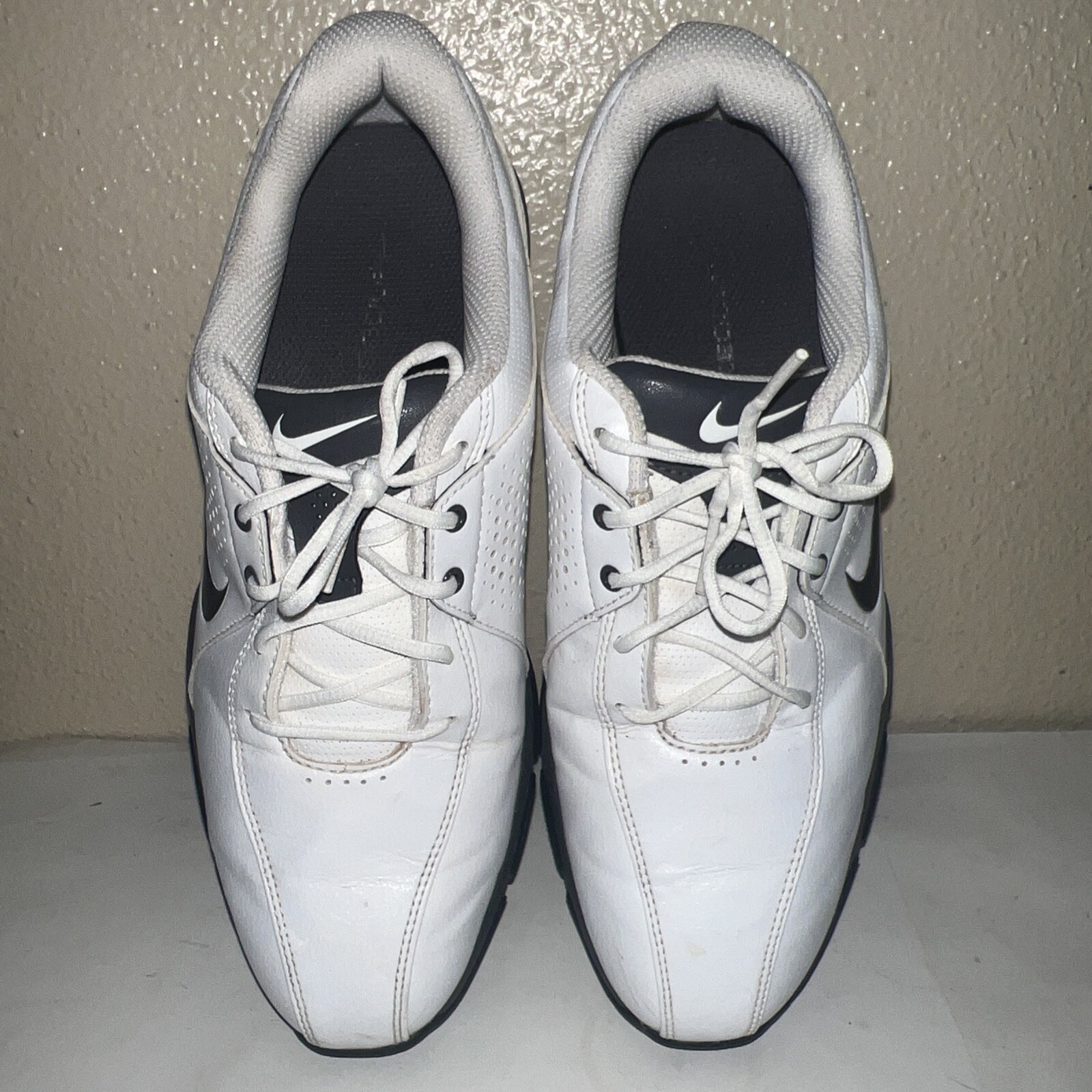 Nike Durasport III Soft Spike Golf Shoes White 628527-101 Men's Size 8 Pre-Owned