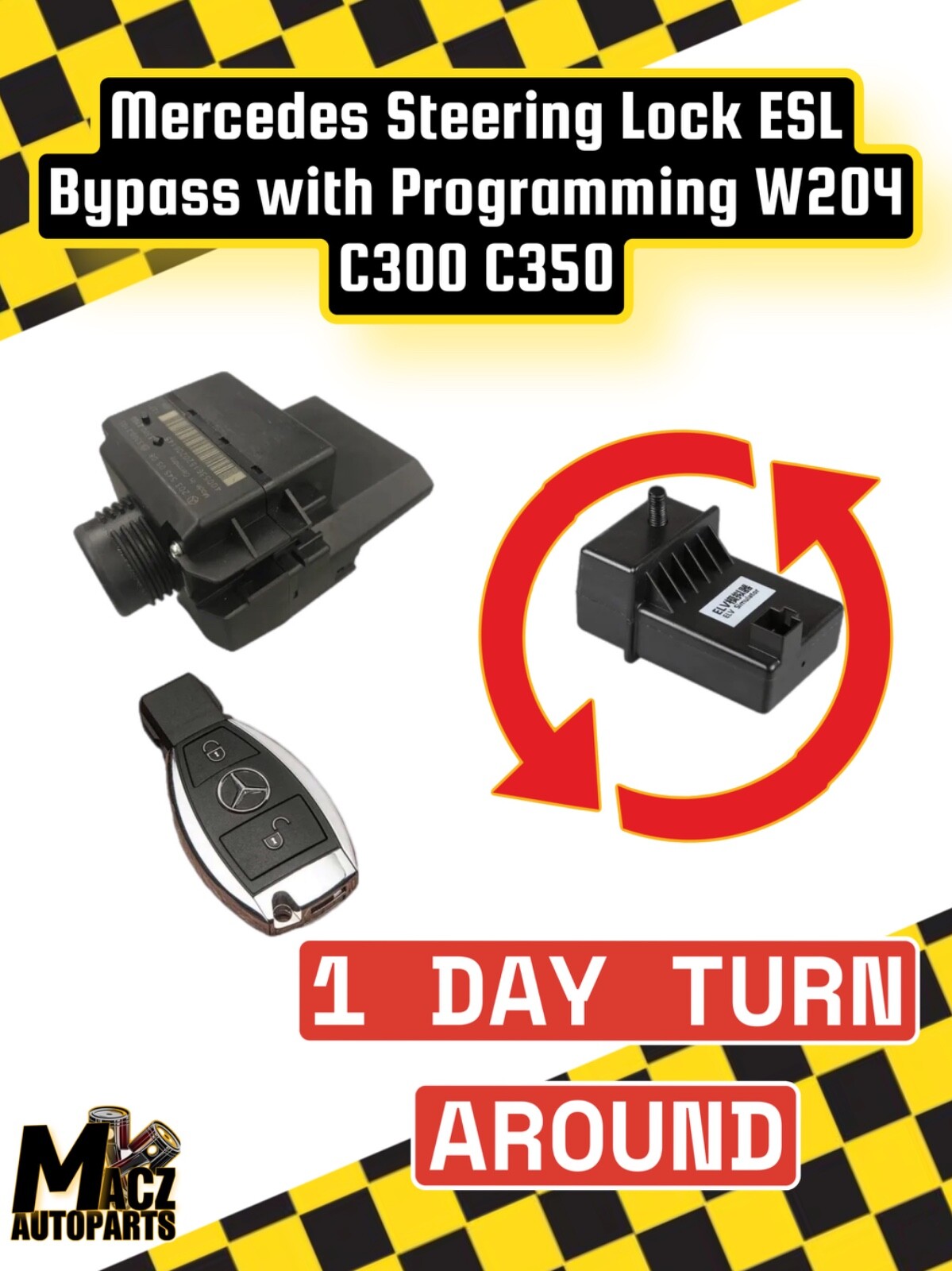 Mercedes Steering Lock ESL Repair & Bypass with Programming W204 C300 C350 (40a)