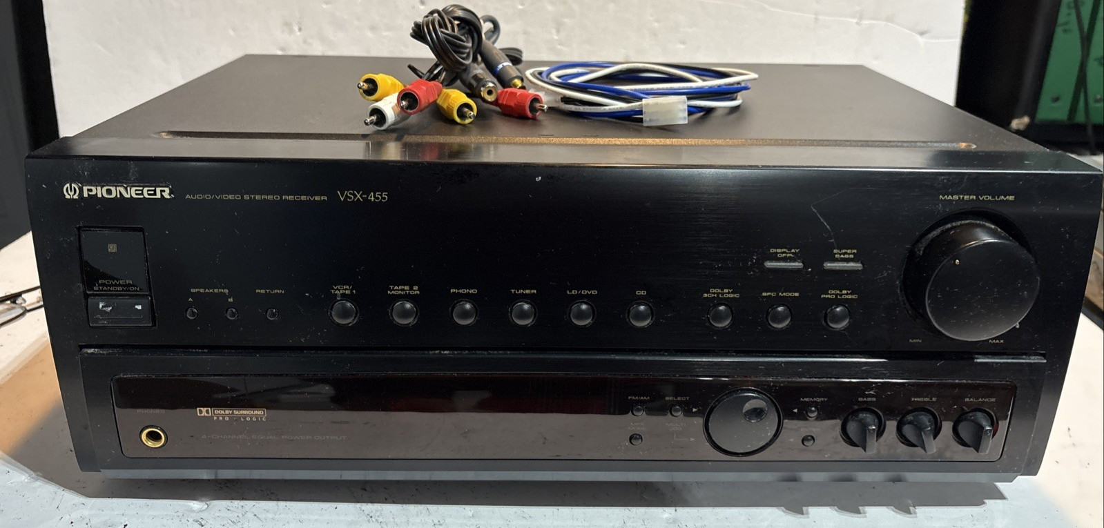 Pioneer VSX-455 5.1ch AV Surround Sound Stereo Receiver w/ Phono Input-No Remote