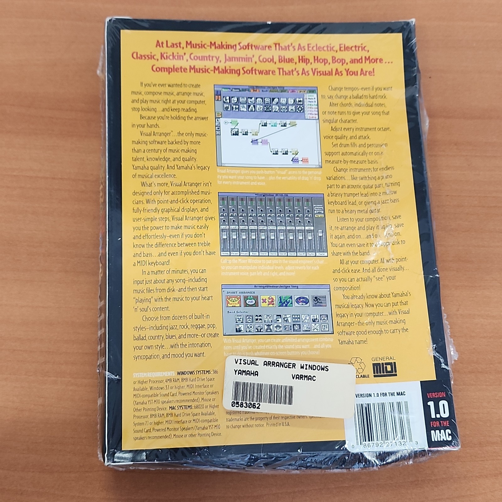 YAMAHA VISUAL MUSIC ARRANGER FOR MAC SEALED