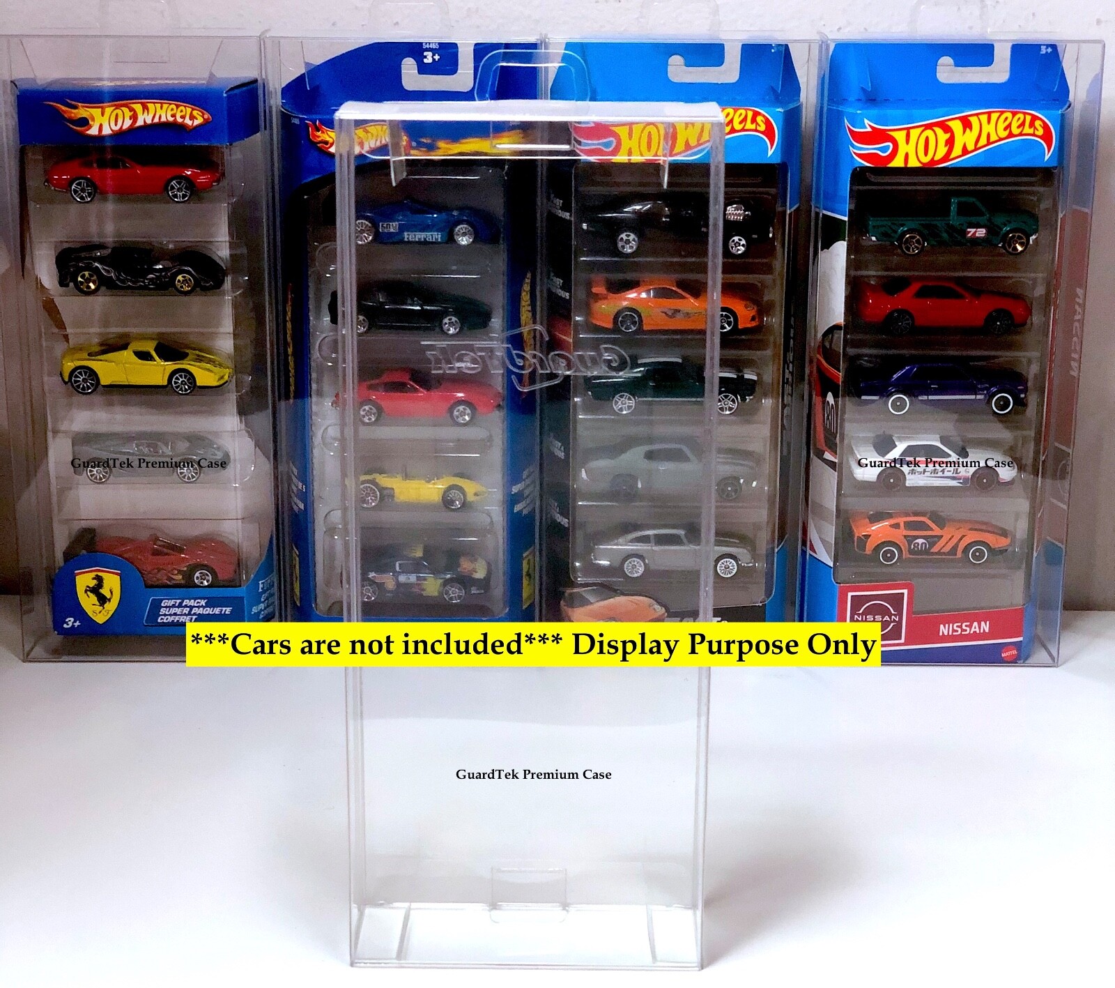 Guardtek Five Pack Protector Case Fits Hot Wheels (5 pcs)