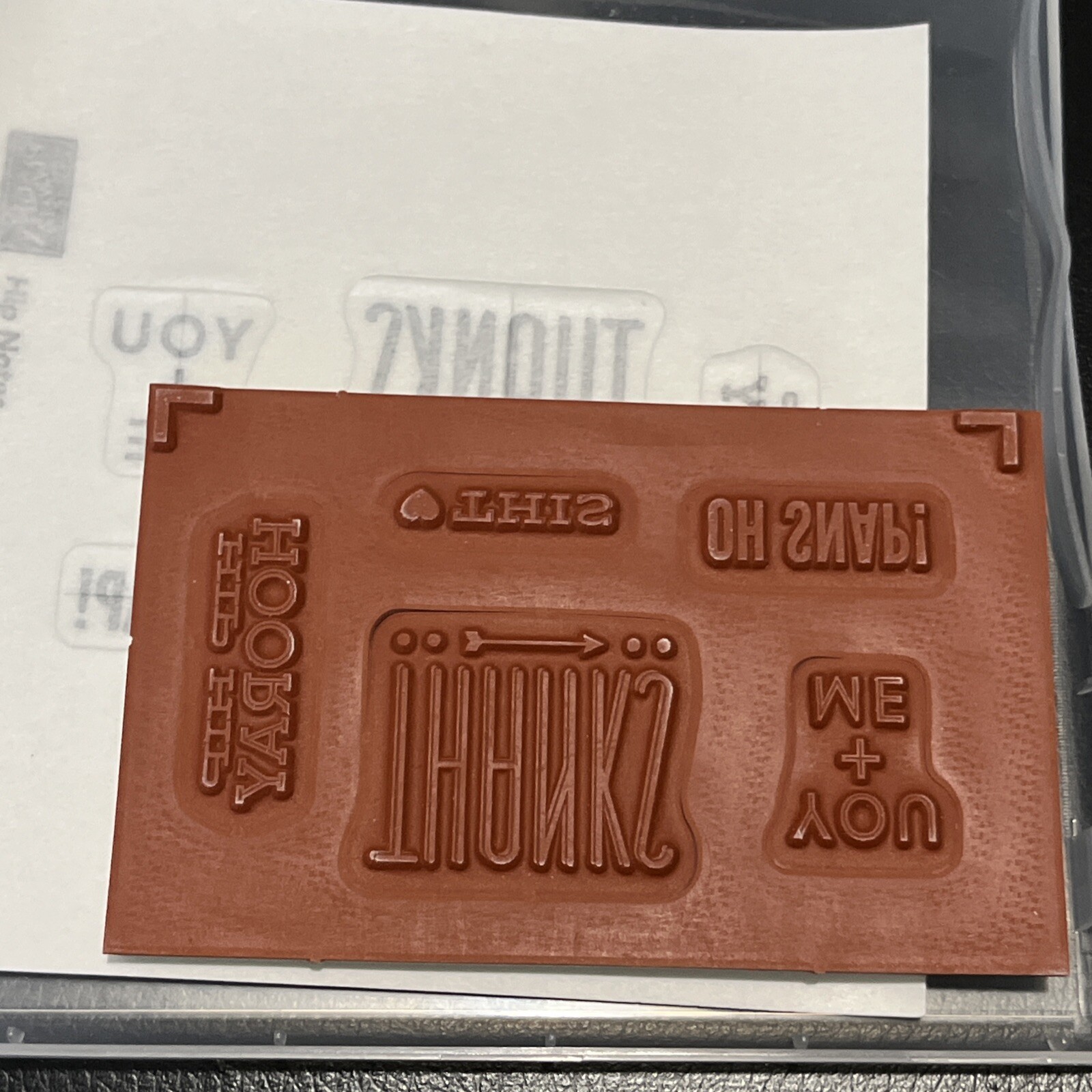 Stamping Up Rubber Cling Stamp Hip Notes Sets Complete