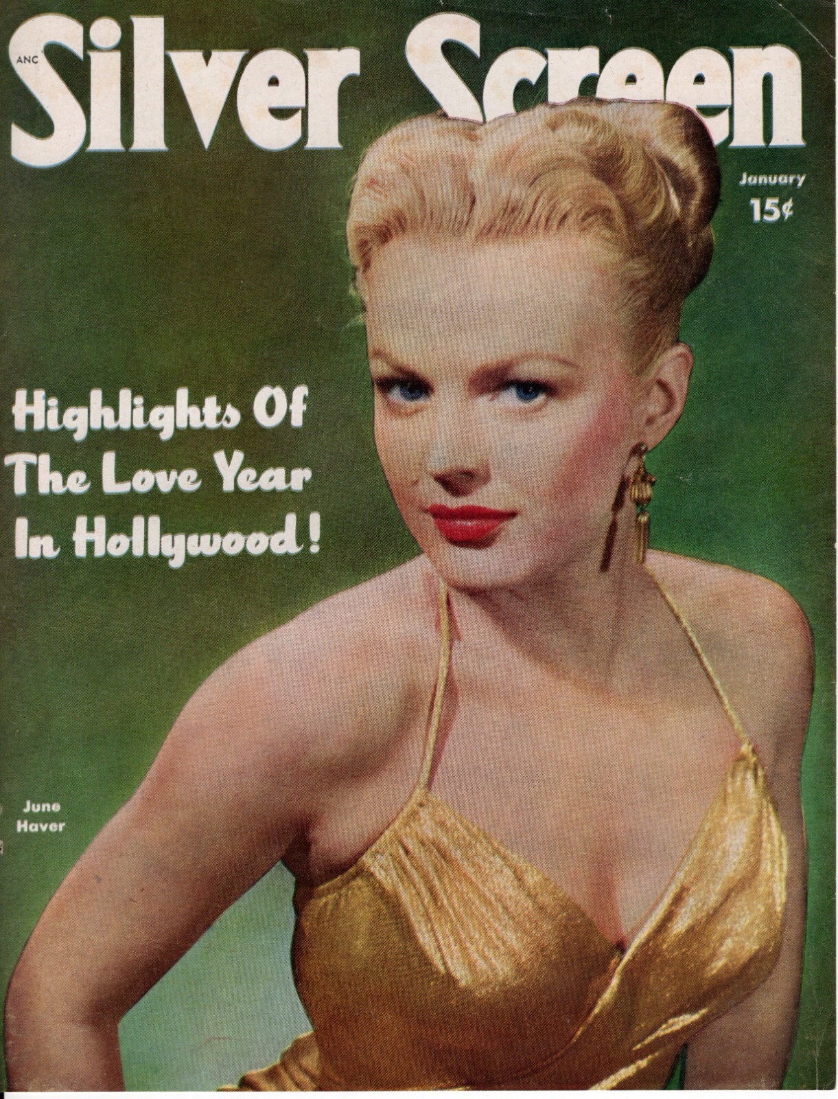 June Haver COVER ONLY Magazine Photo Clipping 1 page Q8709