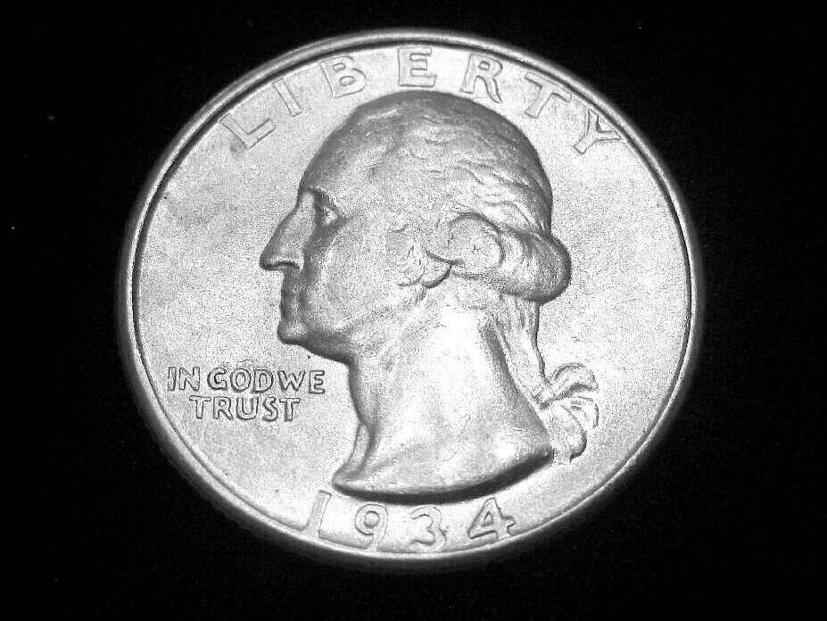 1934-D Washington Quarter --- Almost Uncirculated +++ -- Looks BU !
