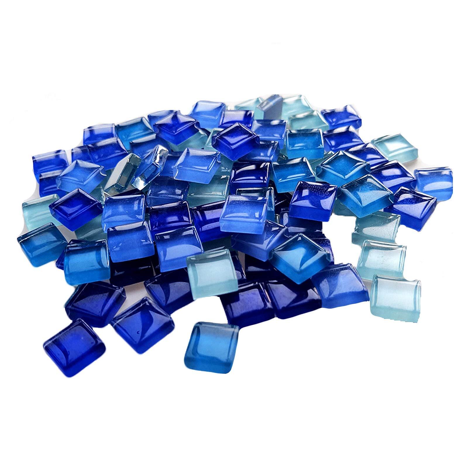100 Pieces Bulk Mosaic Tiles Assorted Color Opaque Mosaic Glass Crafts Supplies