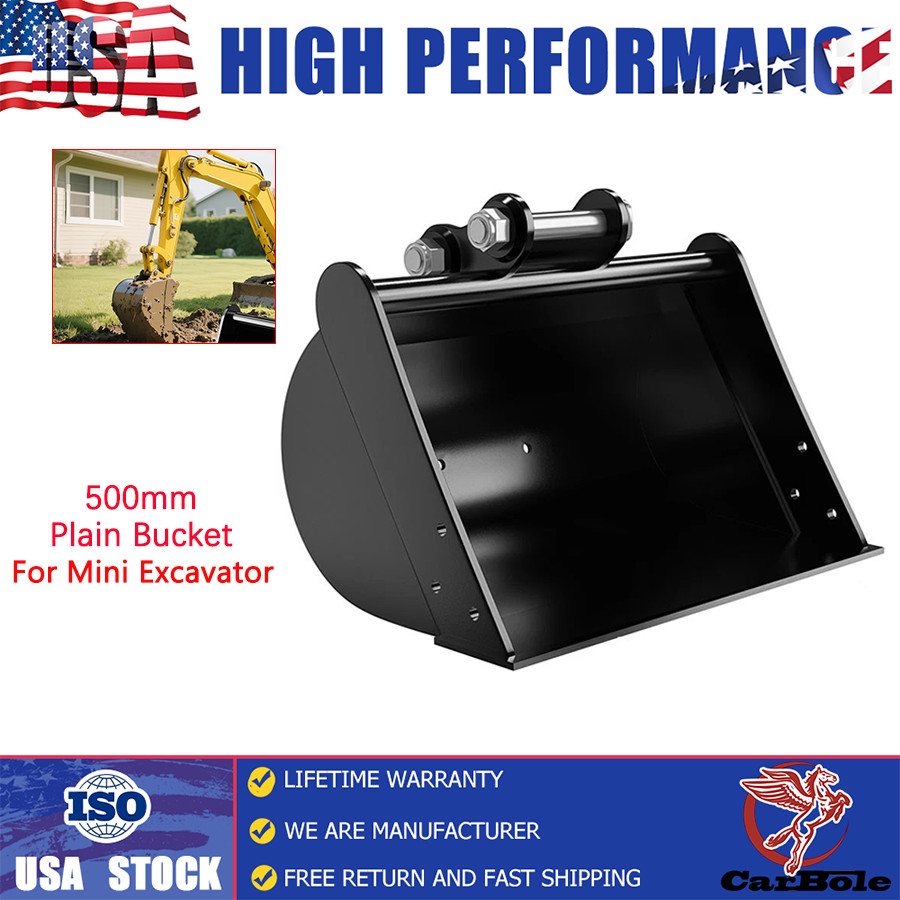 500mm Plain Bucket Attachment Universal For 0.8ton-1ton Mini Excavator Digger