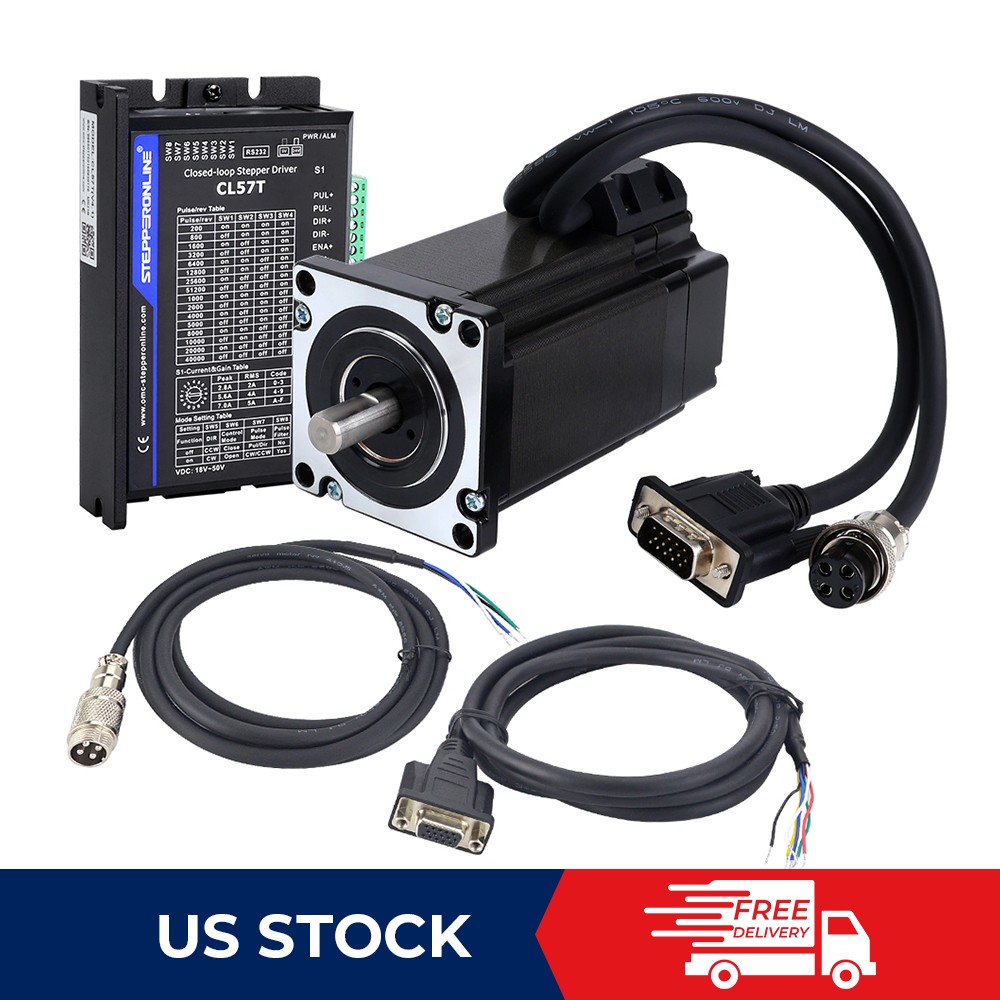 STEPPERONLINE 428oz.in Closed Loop Stepper Motor Nema 24 3Nm CL57T V4.1 Driver