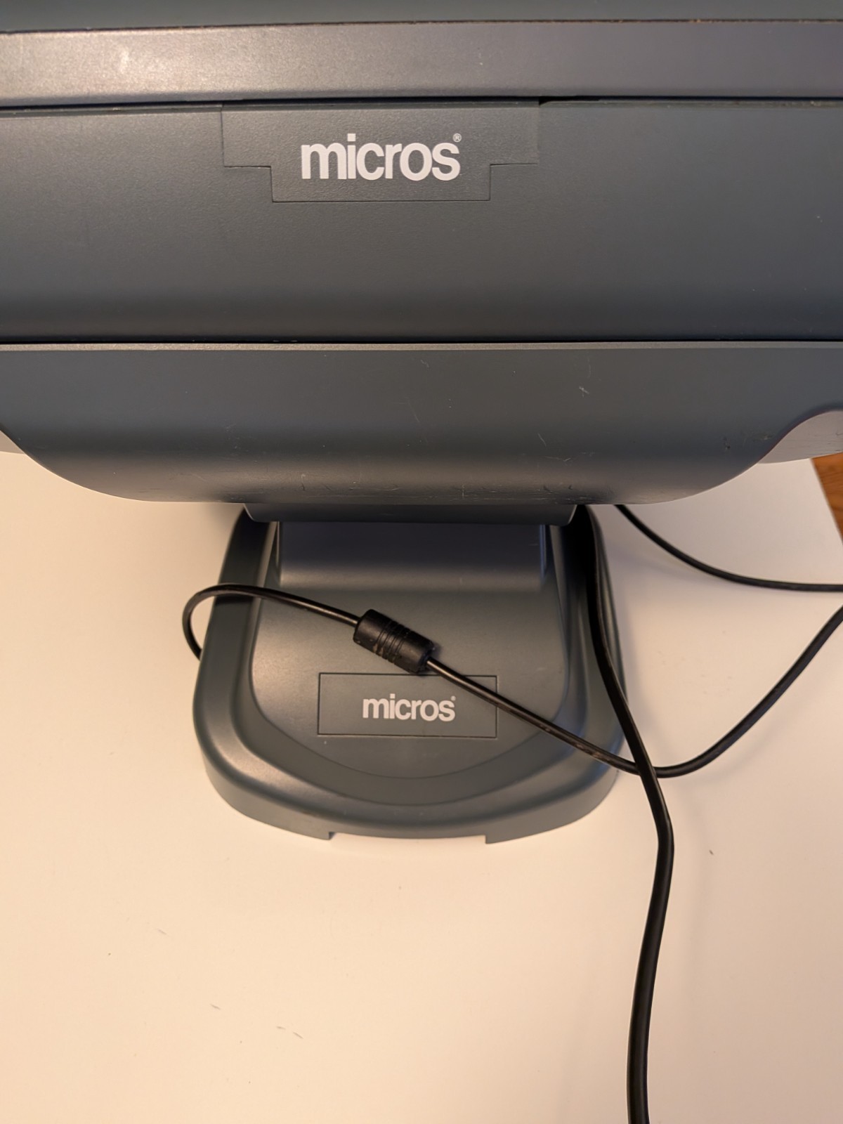 MICROS 5A POS Touchscreen Terminal, MICROS Stand, and Compatible Printer