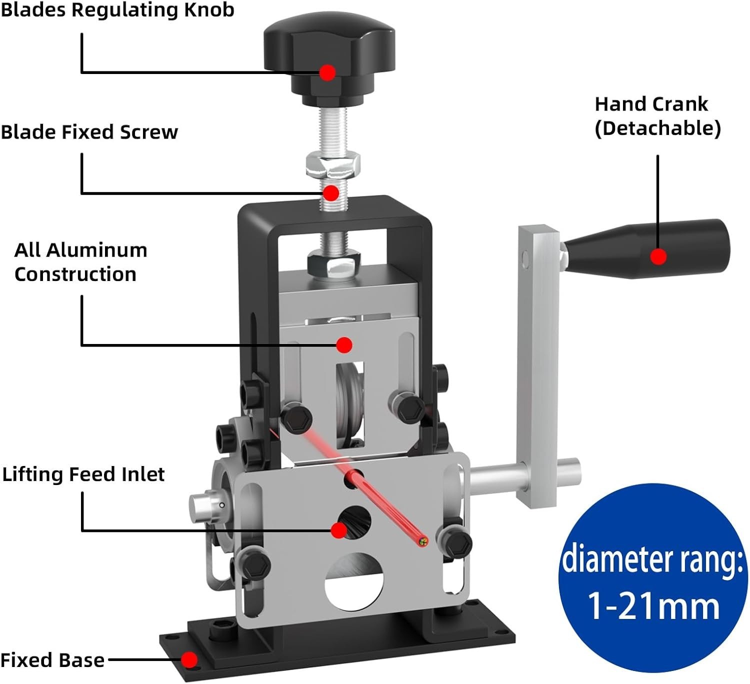 Wire Stripping Machine Manual & Drill Powered Copper Wire Stripper 0.04–0.83in