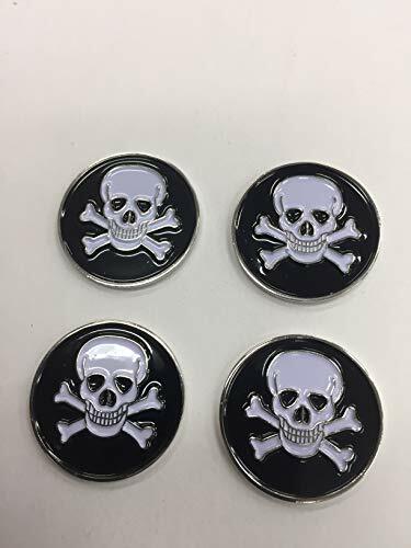 EverGolf Ball Markers, Pack of 4, Skull Crossbones