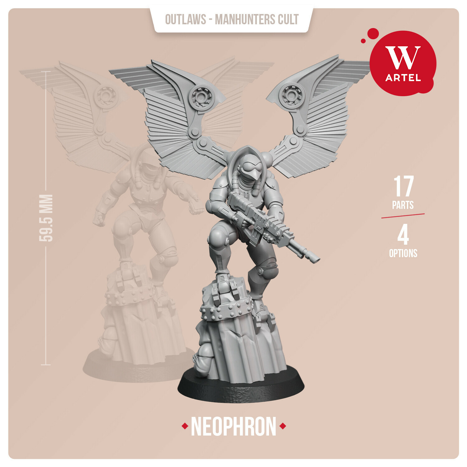 Artel W Manhunters Cult Neophron 28mm Imperial Guard Assassin