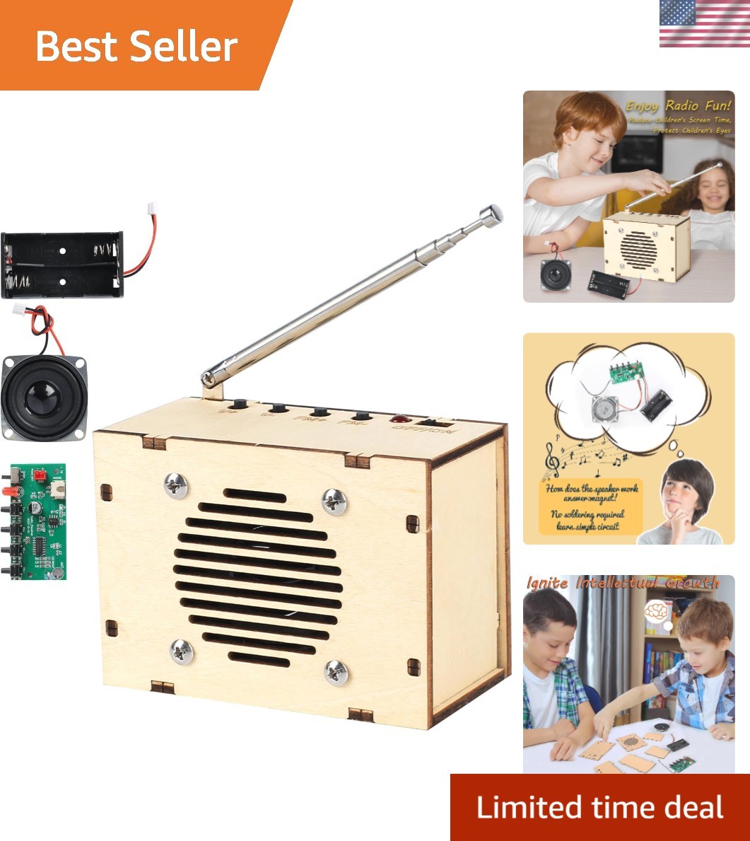 Easy Assemble FM Radio Kit: Perfect Educational STEM Toy for Kids 8 to 16