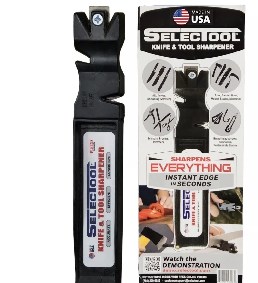 SelectTool 4-In-1 Tool Scissor Sharpener Knife Hone Axe Chisel New
