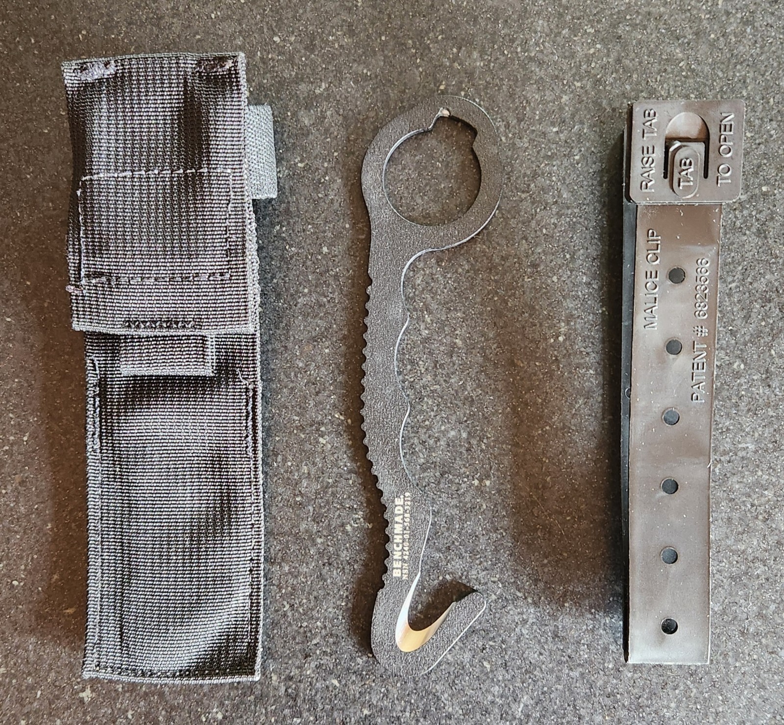 Benchmade NSN 4240-01-568-3219 Rescue Hook Safety Strap Cutter Pouch MaliceClip