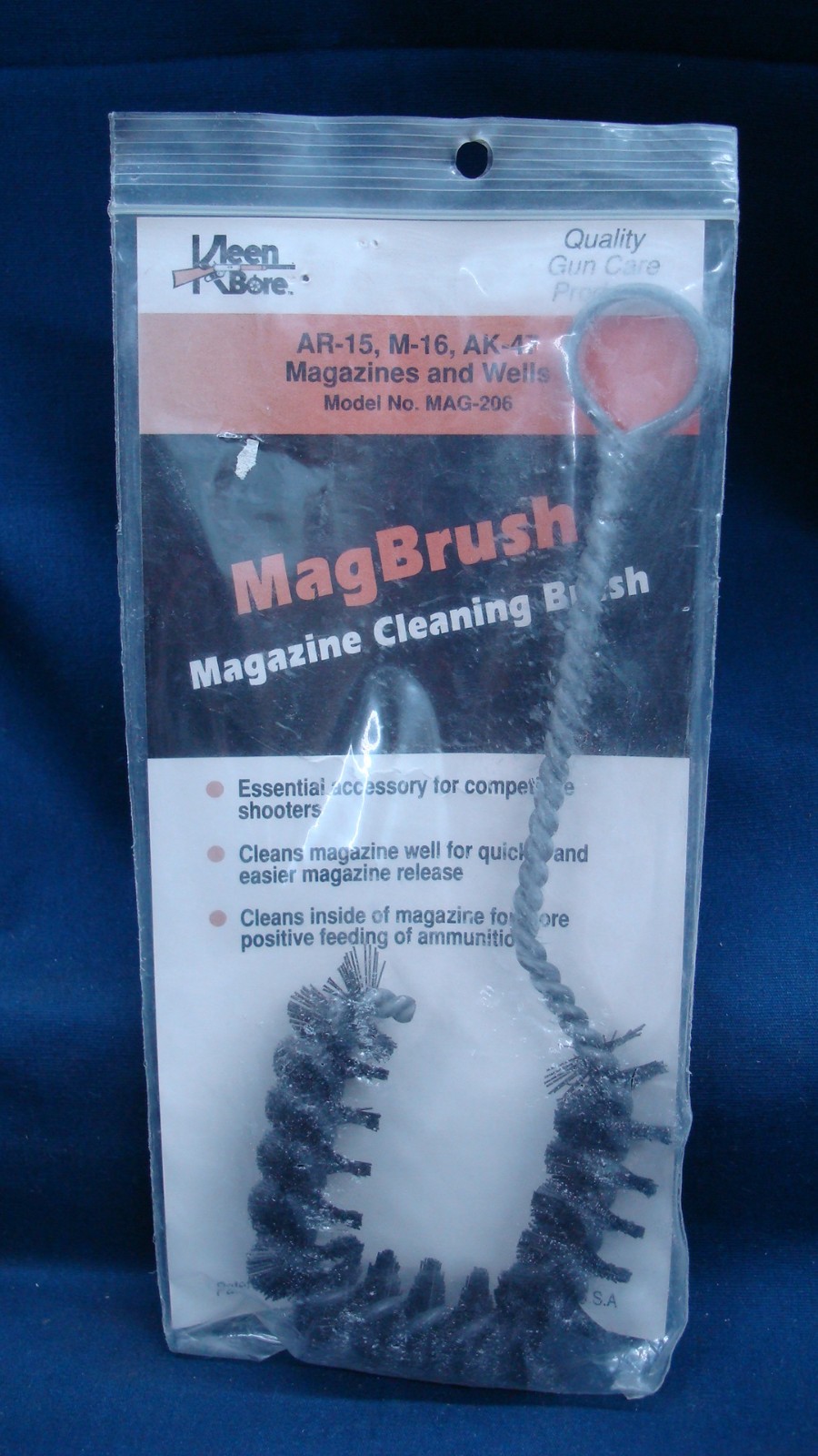 NOS Kleen-Bore Mag Brush Magazine Cleaning Tool & Well Brush