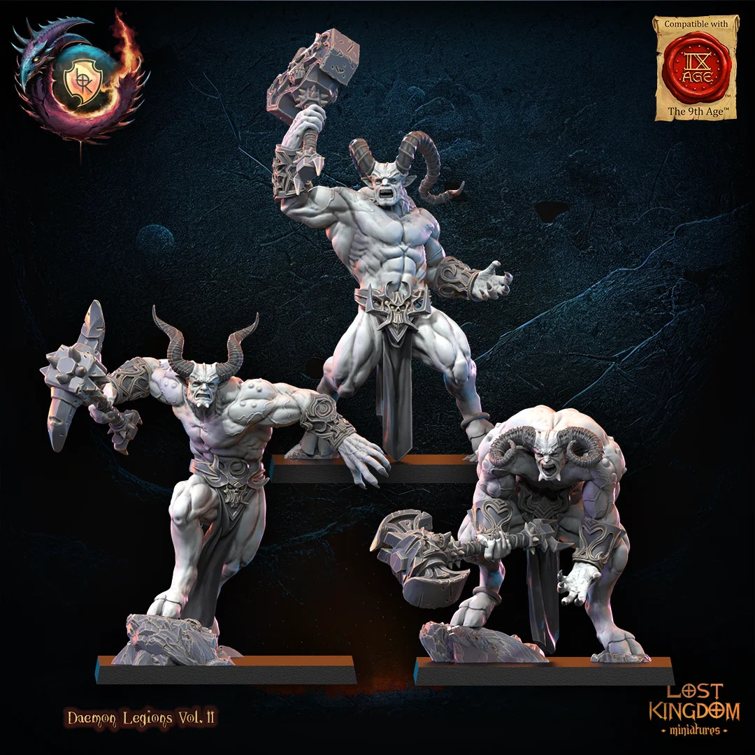 Colossal Fiends (3x) - 28-32mm Daemon Legions - Resin Tabletop Miniature