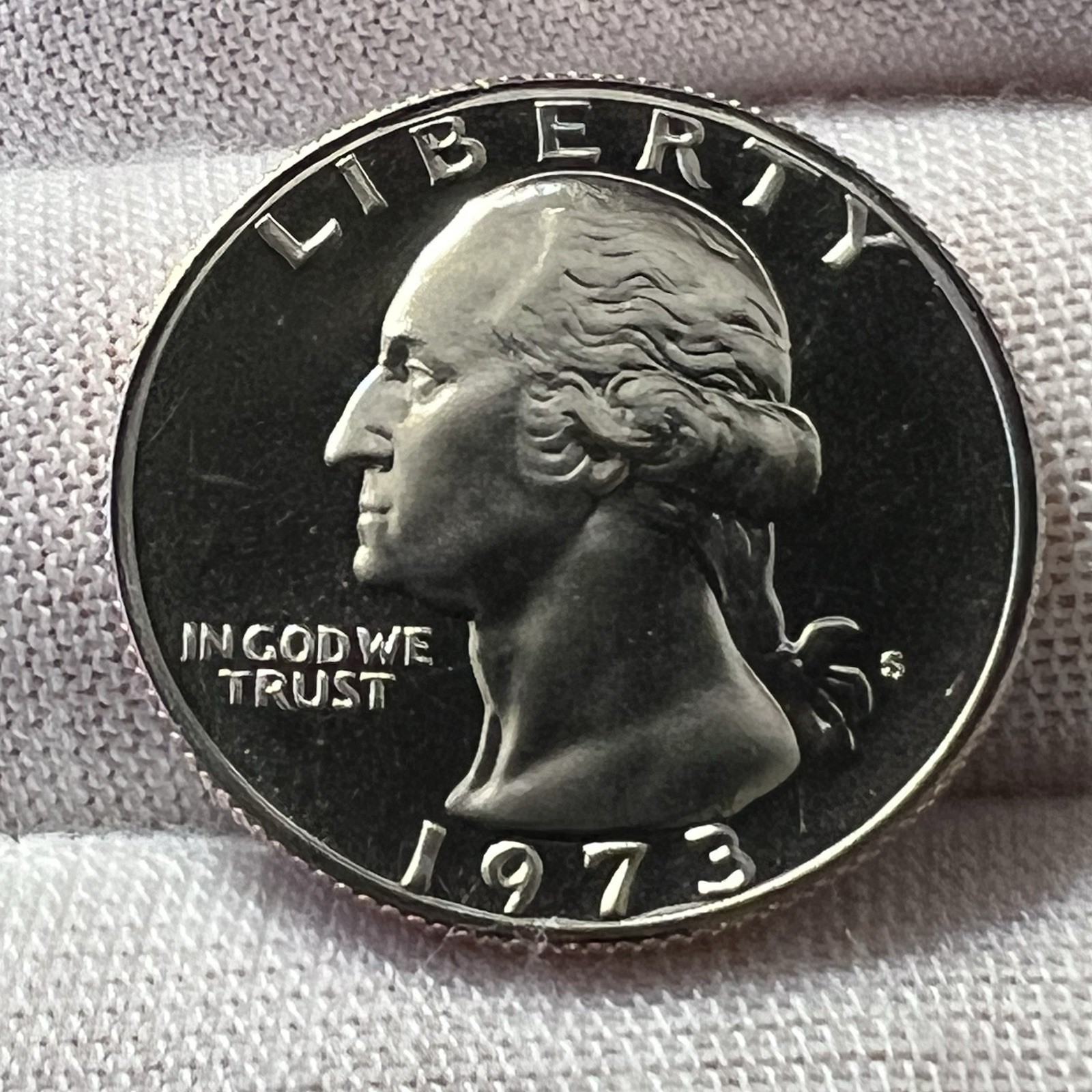 1973-S Washington Quarter Cameo Proof receive coin pictured #5213