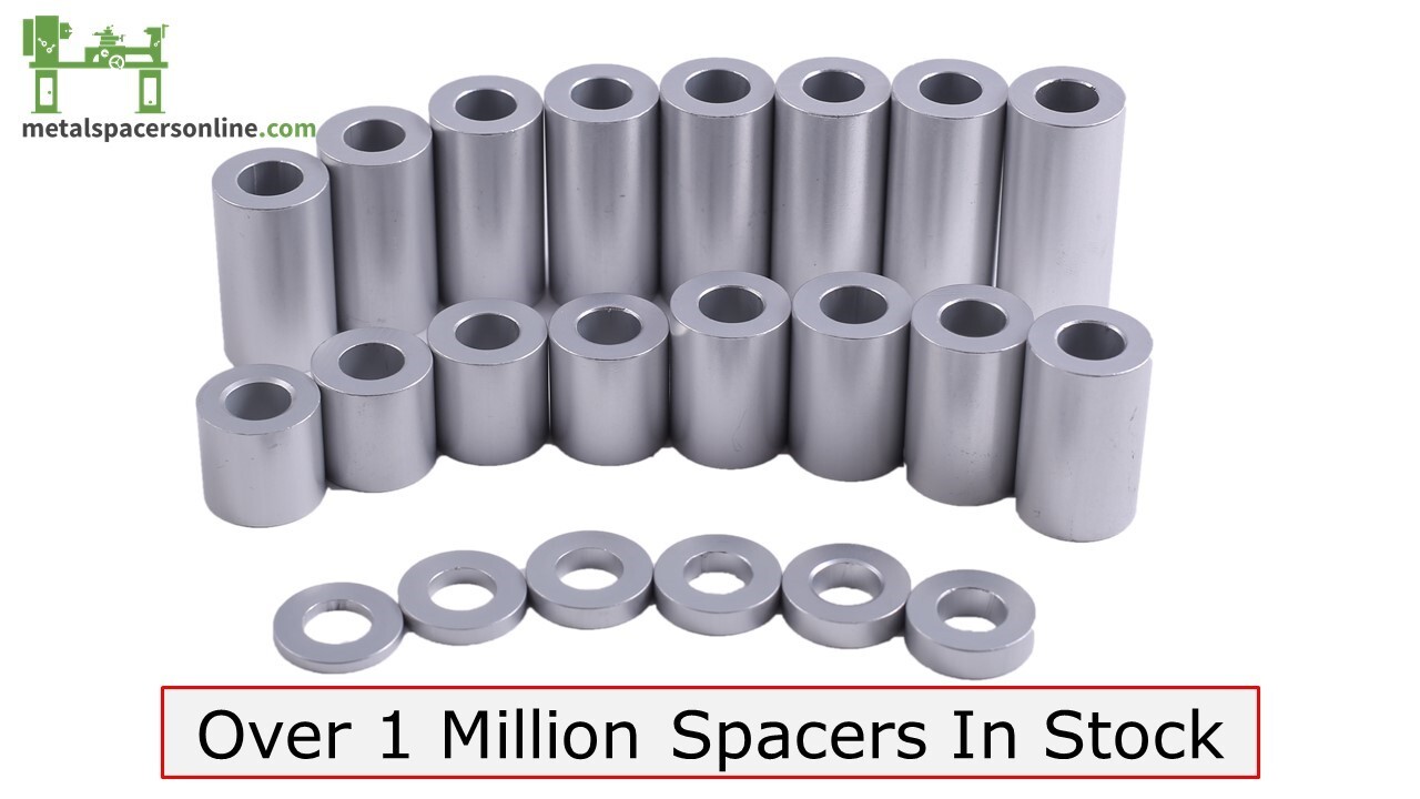 New Aluminum Spacer Bushing 1" OD x 1/2" ID--Fits M12 or 1/2" Bolts