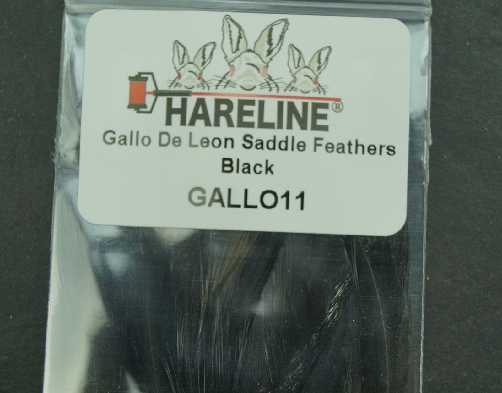 Hareline Gallo De Leon Black Saddle Hackles Lot-SF 97