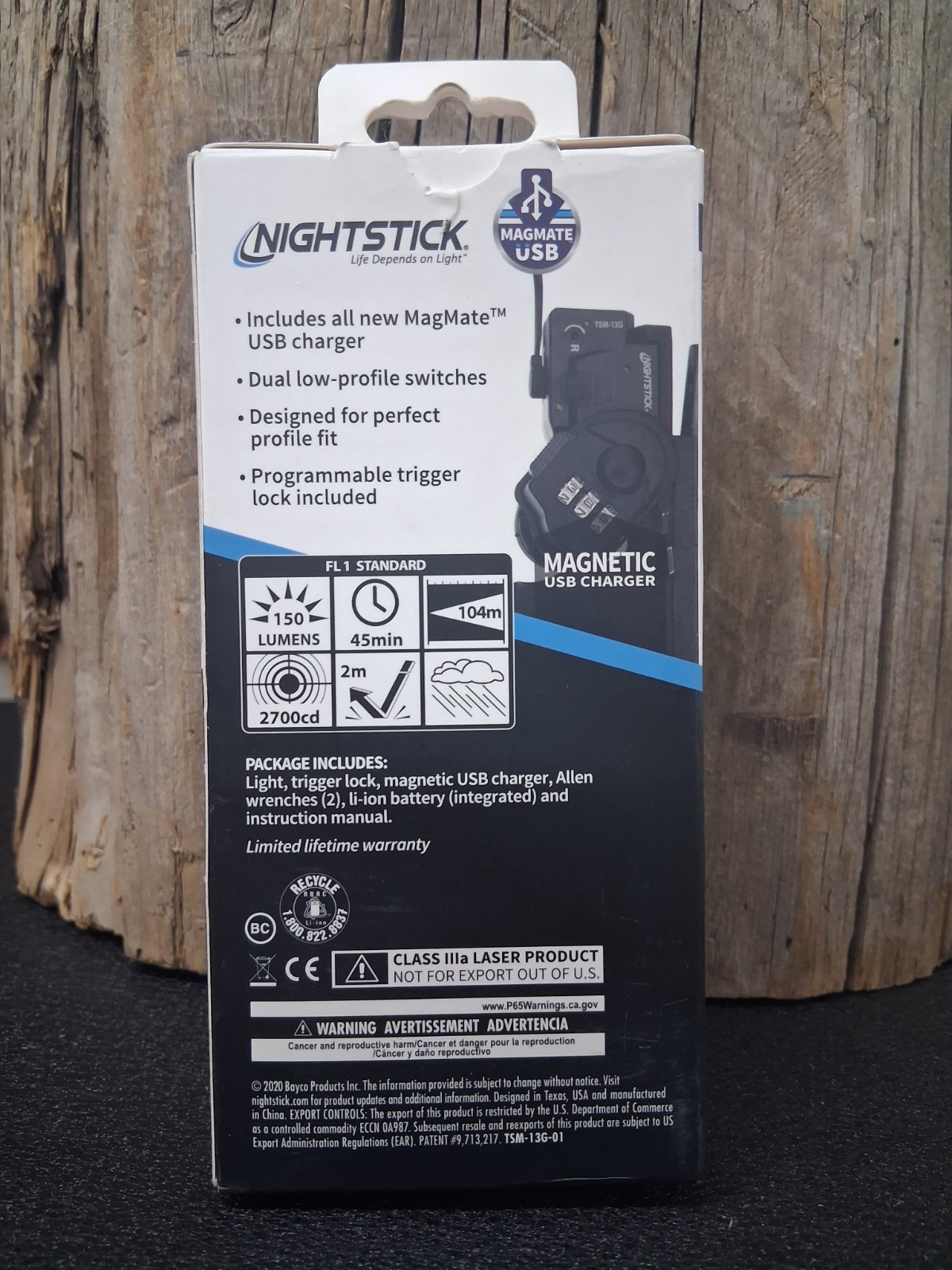 nightstick rechargeable subcompact handgun weapon light