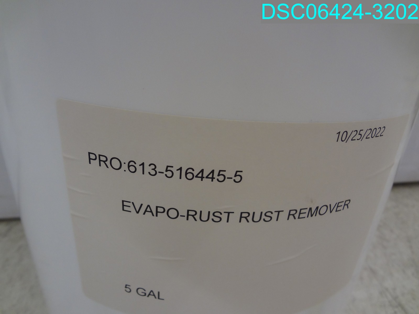 613-516445-5 5 GALLON EVAPO-RUST RUST REMOVER