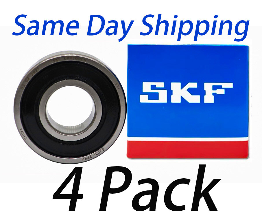 (Qty.4) SKF 6203 2RSH C3 DEEP GROOVE BALL BEARING, RUBBER SEALED 17x40x12 mm