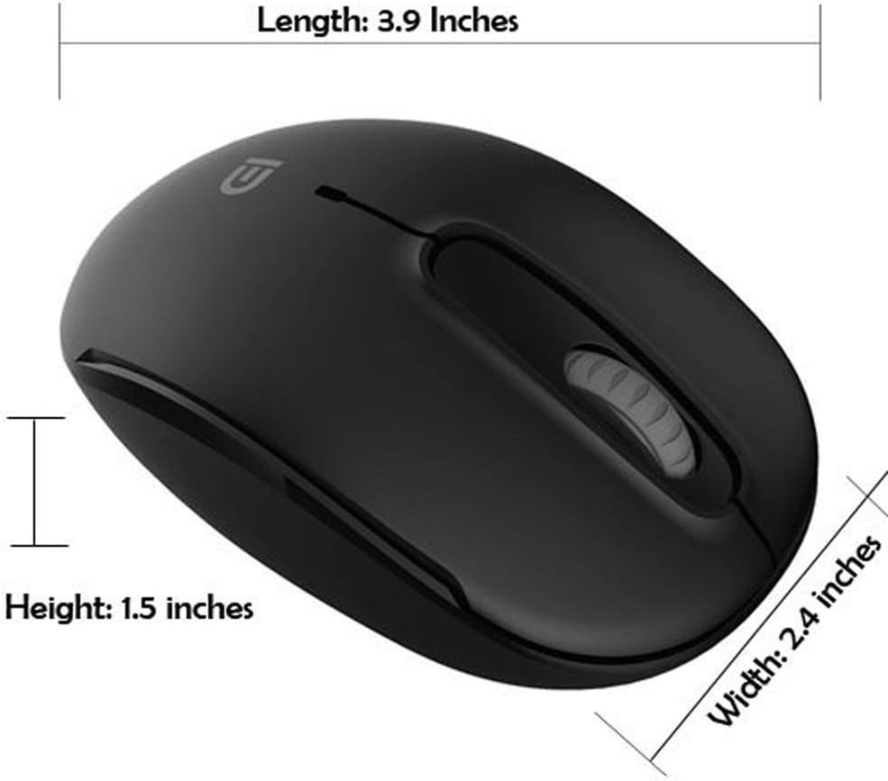 Comfortable 2.4 GHz Long Range Wireless Mouse 1600 DPI 15M Working Distance