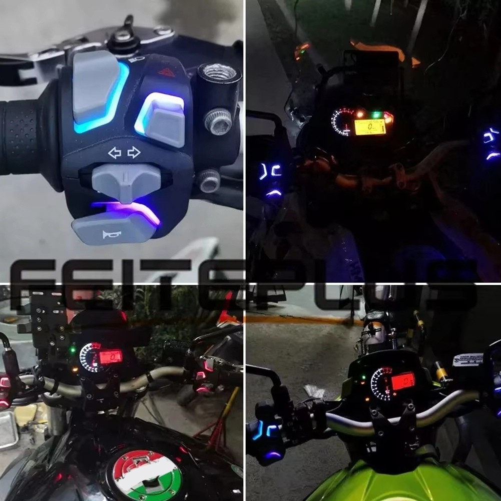 7/8in 22mm Universal Motorcycle Handlebar Headlight Warning Turn Flash2058