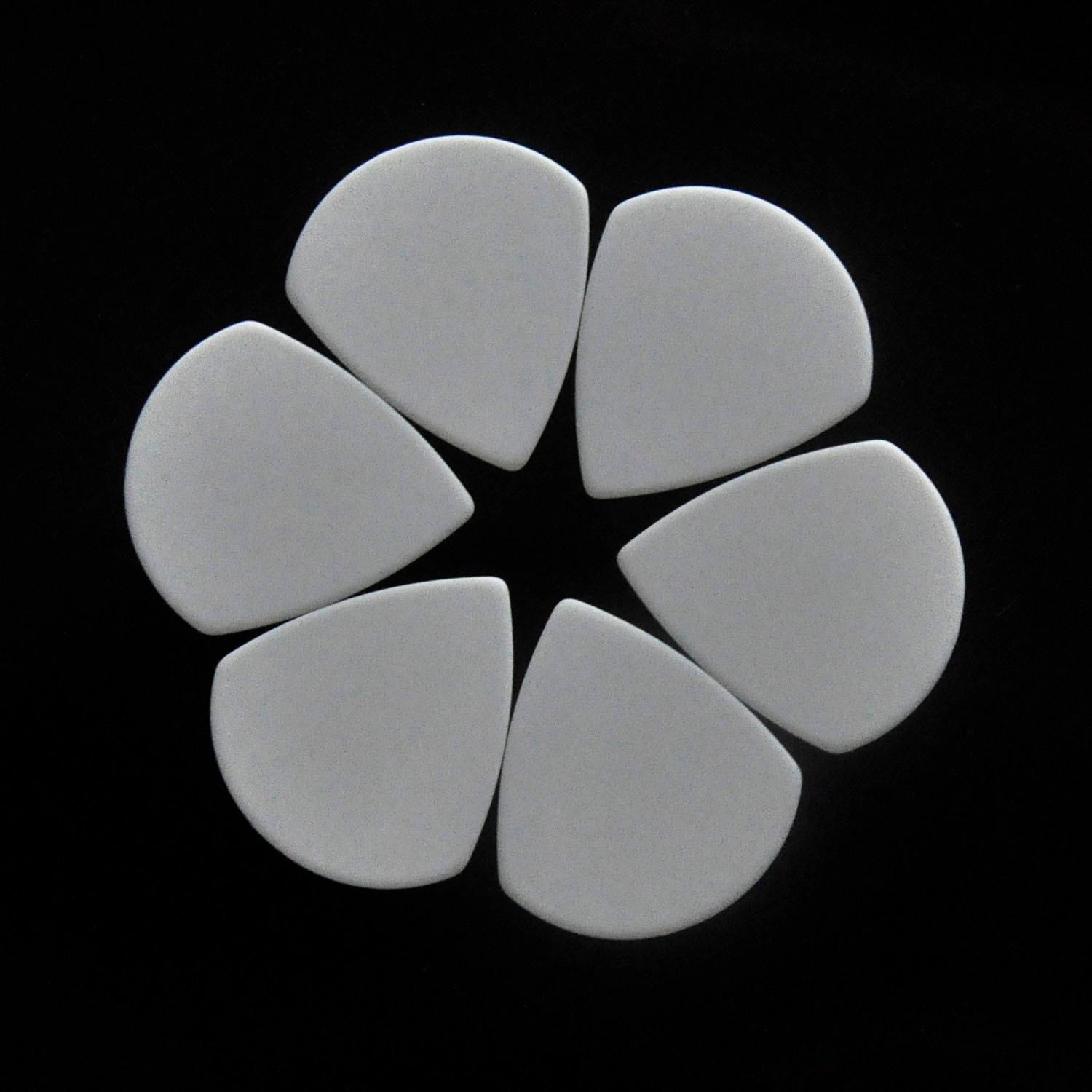 100pcs Heavy 1.2mm Delrin Precision Jazz Picks Plectrums Matte White