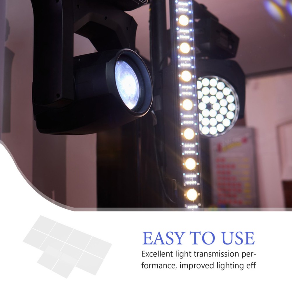 10Pcs LED Light Diffuser Sheet White Adhesive Pet Film for Ceiling Lighting