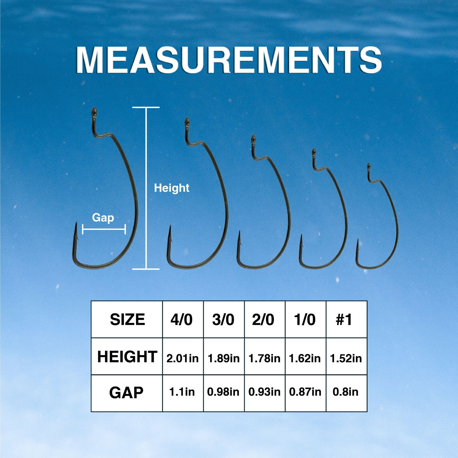 Reaction Tackle Offset EWG Worm Hooks (25-Pack)