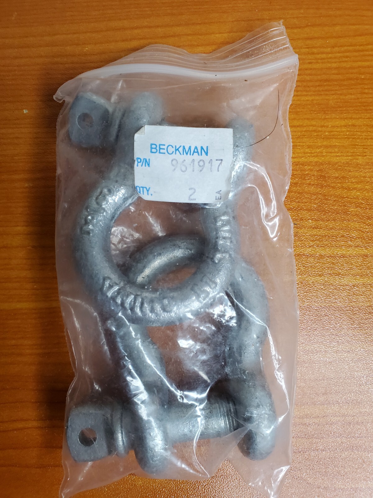 Pack of 2 Beckman 961917 Lifting Hoist Shackle 3/8'' Willit