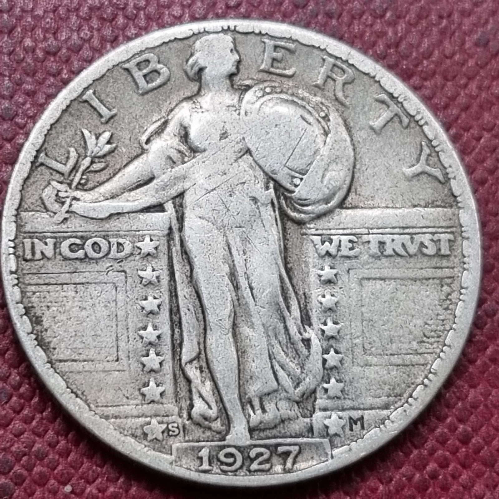 1927 S Standing Liberty Quarter 25c Better Grade #94424