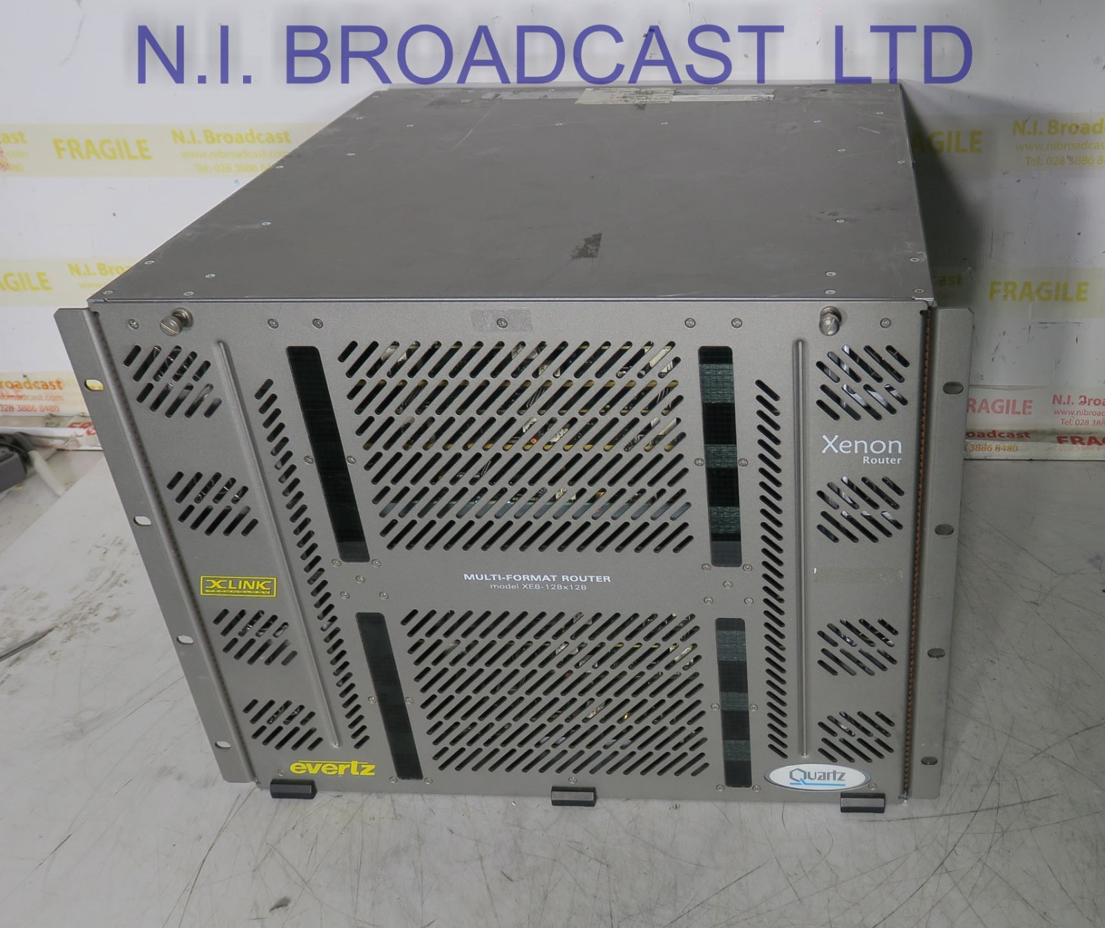 Evertz Xenon 128x128   3G  video router with X-LINK