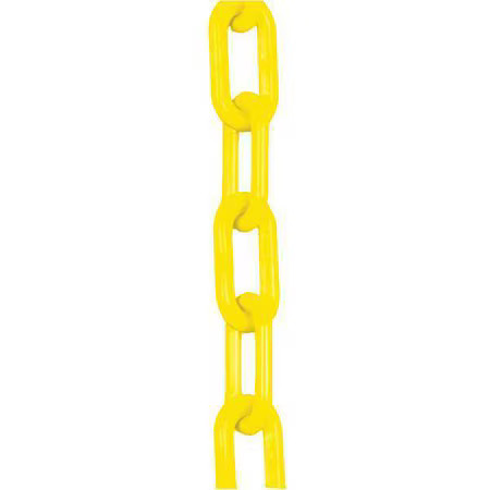 Zoro Select 00002-50 Plastic Chain, Yellow, 50 Ft Length, Gloss, 00002-50