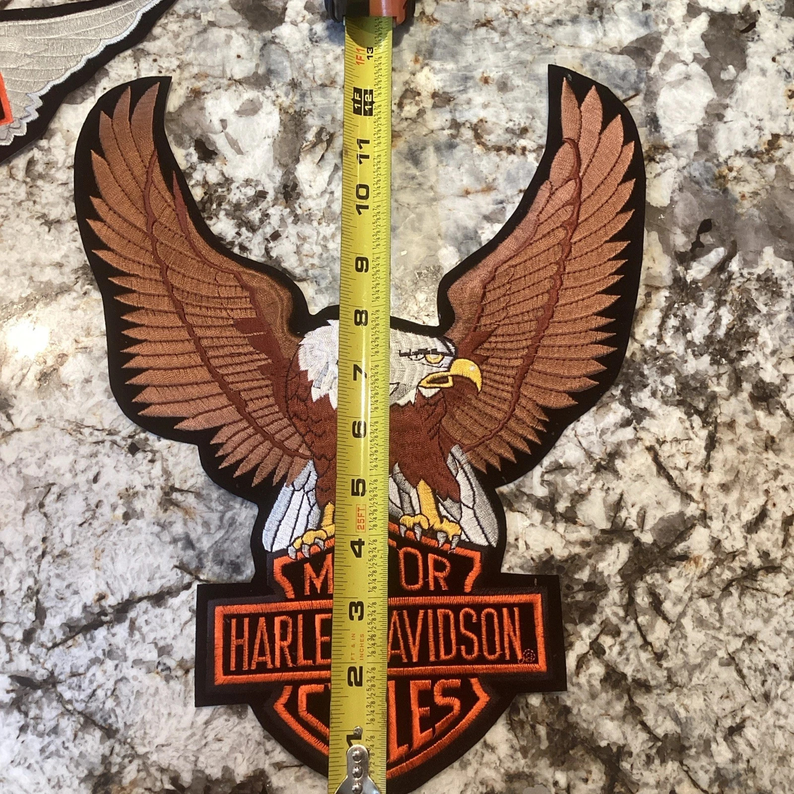 VINTAGE HARLEY DAVIDSON MC EAGLE PATCH UP WING BAR PRODUCT 13"x10"