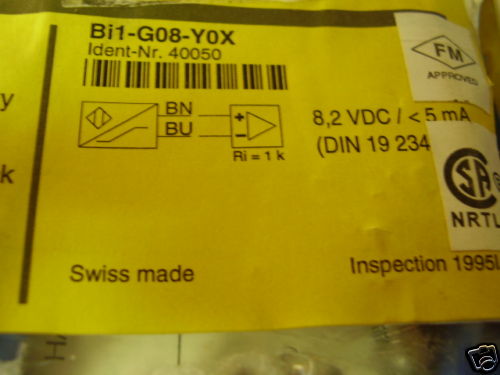 NEW TURCK BI1-G08-Y0X PROXIMITY SWITCH