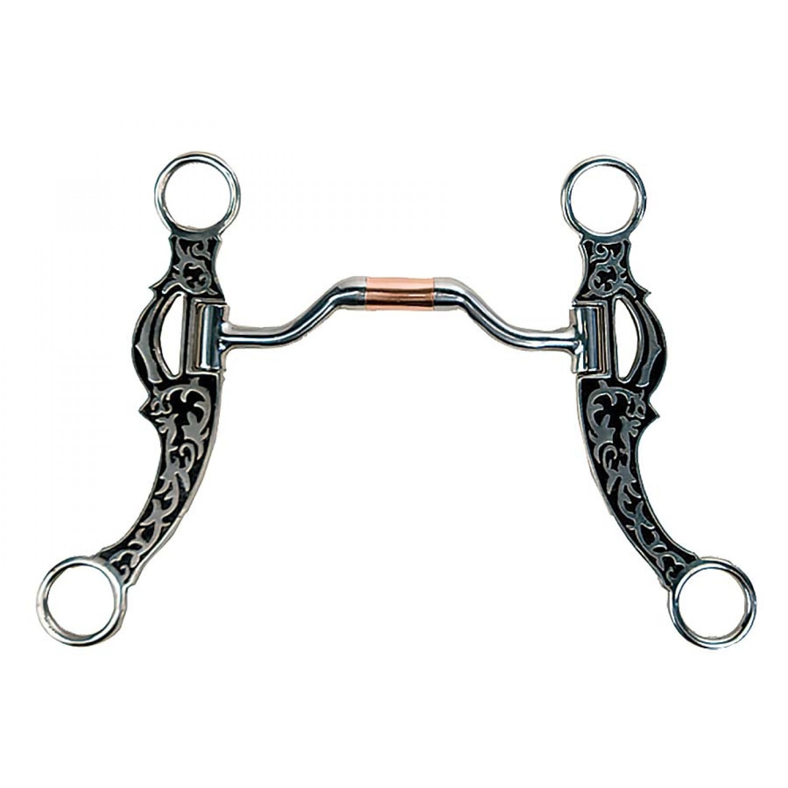 Stainless Steel Black Floral Hinged Port Bit - 5 1/8" /130mm