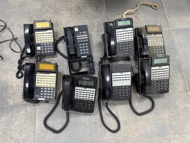 PHONES: Iwatsu Omega-Phones with Omega Trek Cordless Phones for Parts