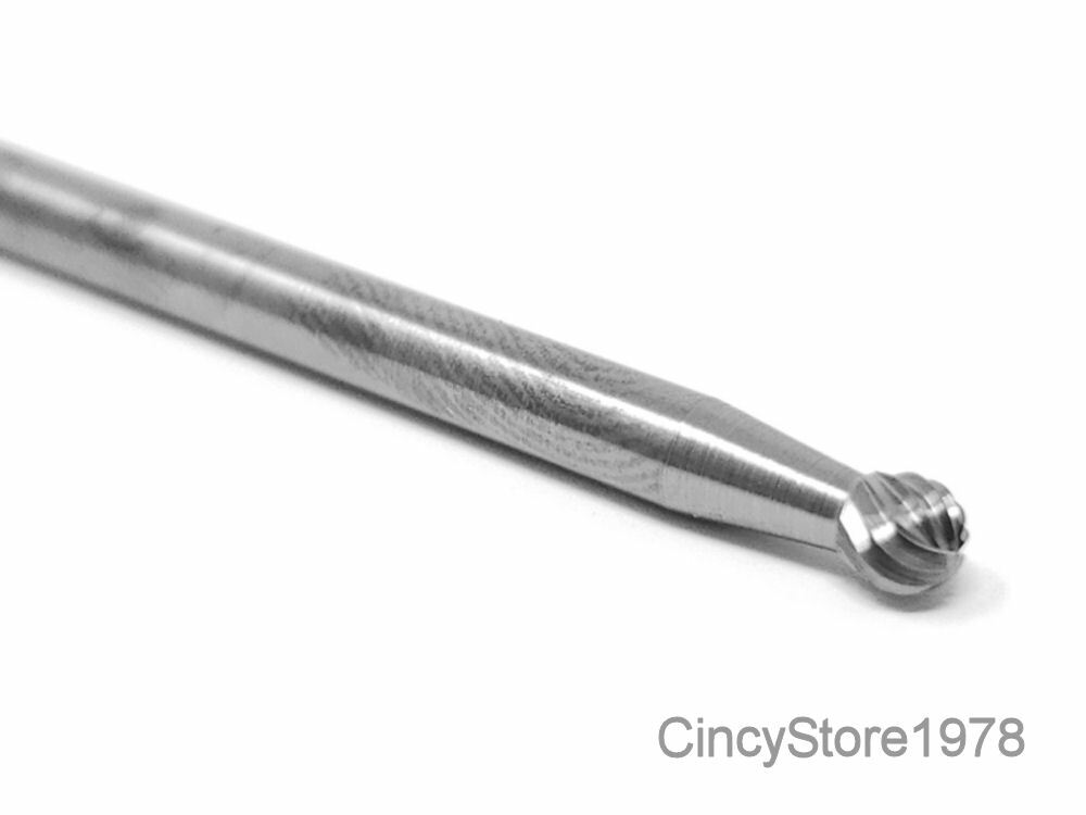 SD42S Ball Shape SOLID Carbide Burr Bur Cutting Tool Die Grinder Bit 1/8" NEW