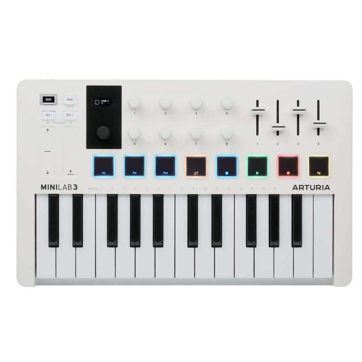 Arturia MiniLab 3 Keyboard Controller (25 key) - White