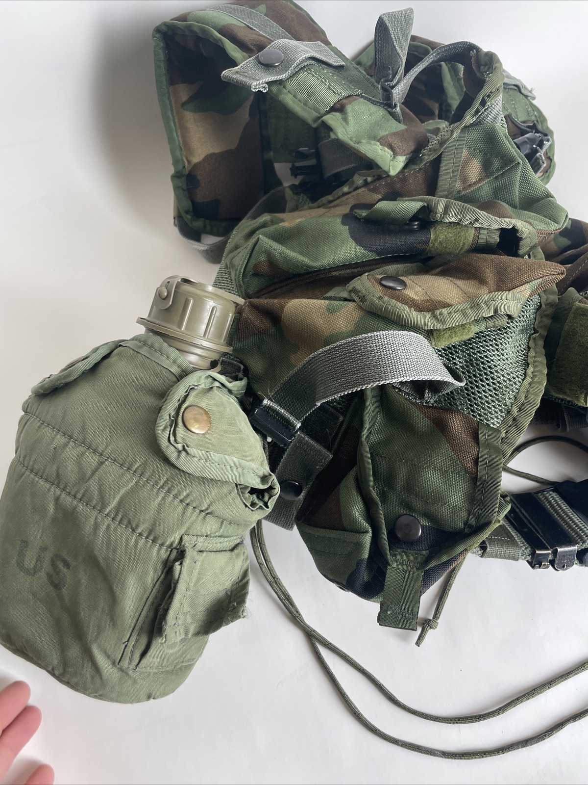 USGI Enhanced Tactical Load Bearing Vest Complete Kit BDU "EXCELLENT"