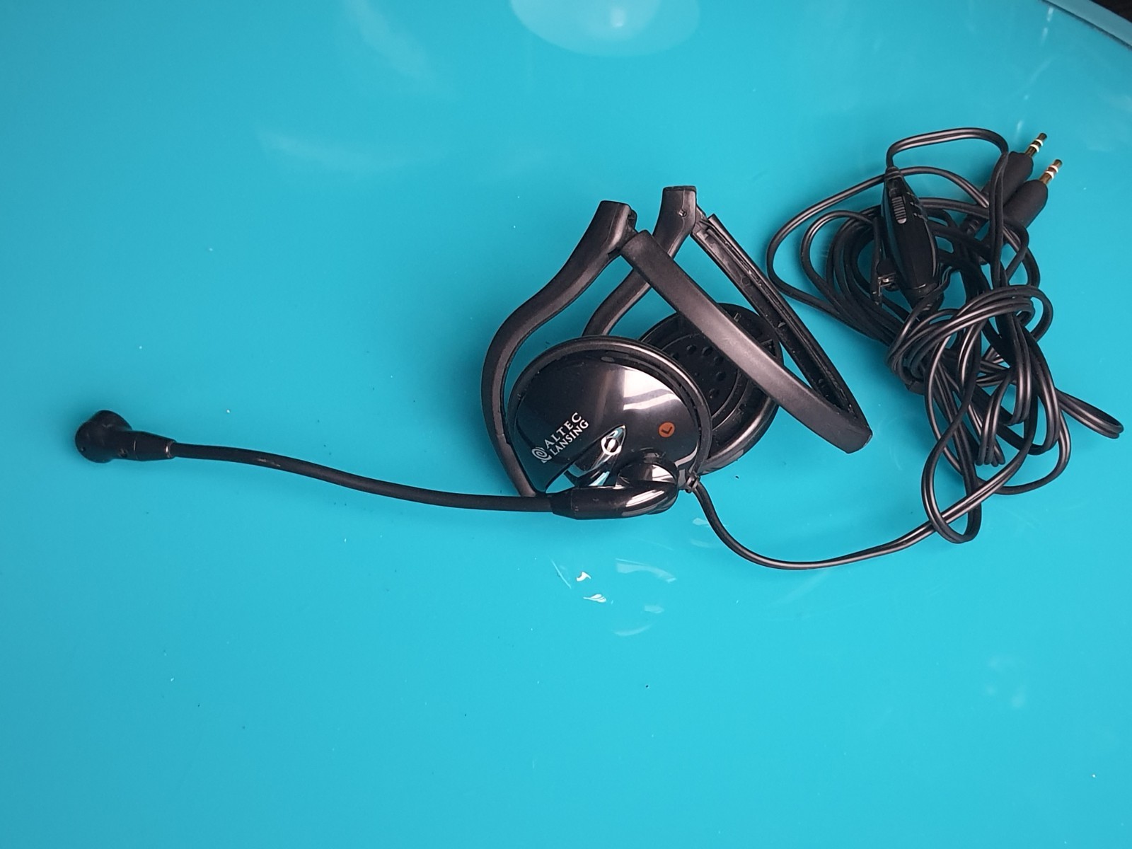 🟢 Altec Lansing AHS-433 PC Stereo Foldable Behind The Neck Headset w Microphone