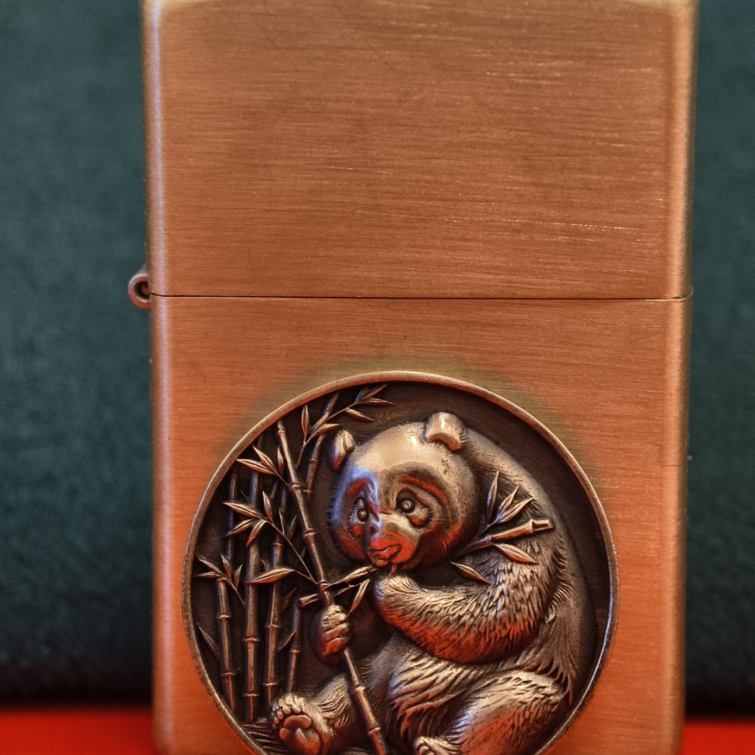 Panda Round Brass Label Kerosene Lighter Label Price excludes lighter